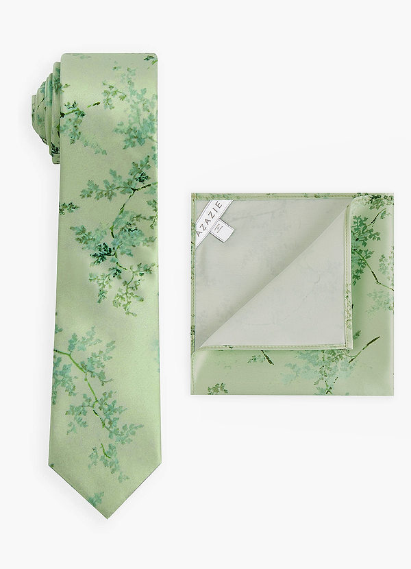 front Matte Satin Skinny Tie and Pocket Square Set
