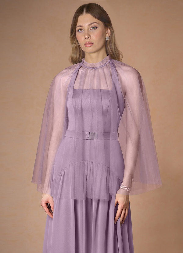 front Azazie Matching Color Tulle Cape