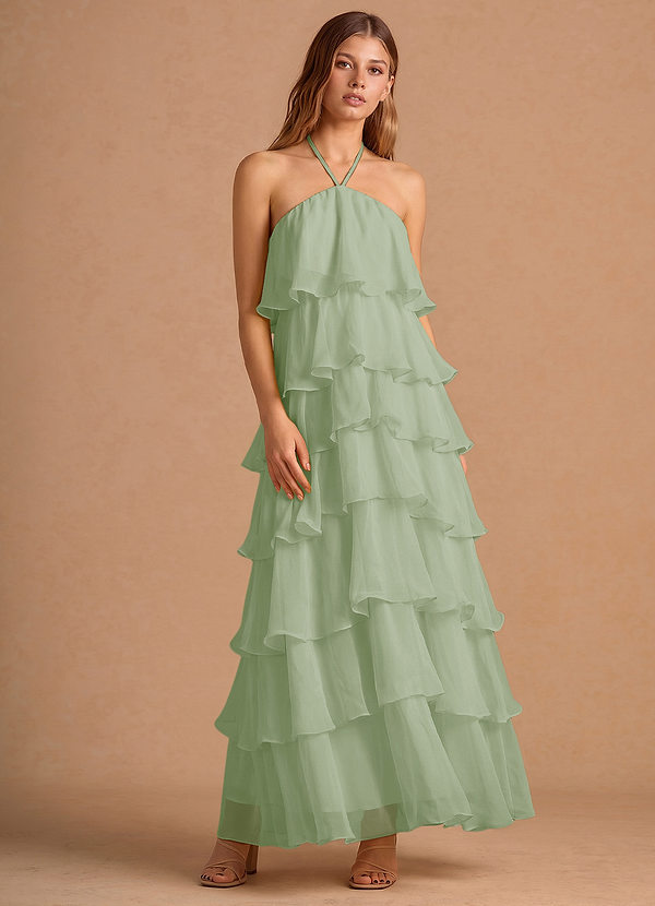 Hesper Light Green Maxi Dress image1