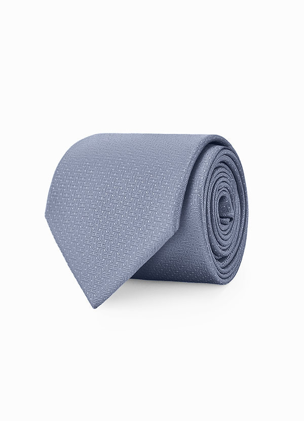 front Men's Solid Jacquard Textured Tie