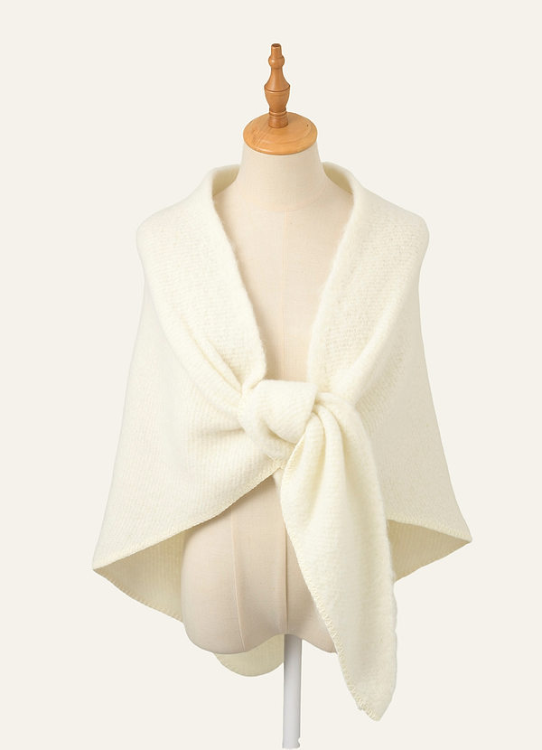 front Brushed Knit Tie Wrap