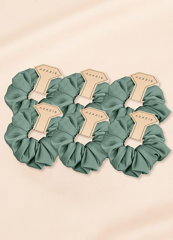 front Bridesmaid Stretch Satin Over Size Scrunchie Set