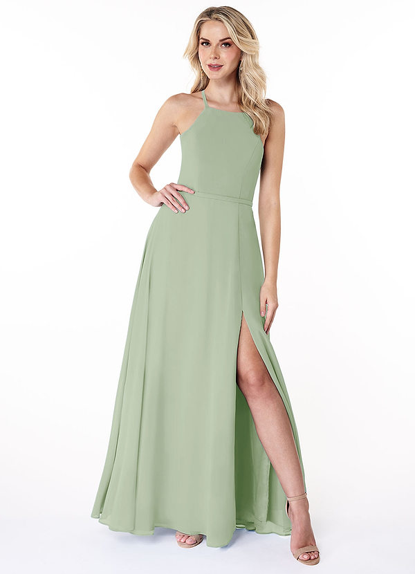 Dusty Sage Azazie Bree Bridesmaid Dresses | Azazie