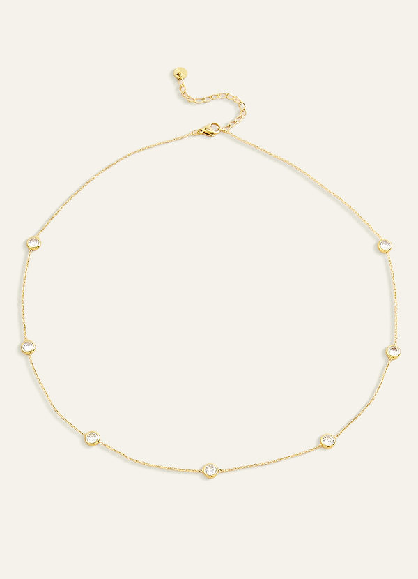 front Bezel Rhinestone Necklace