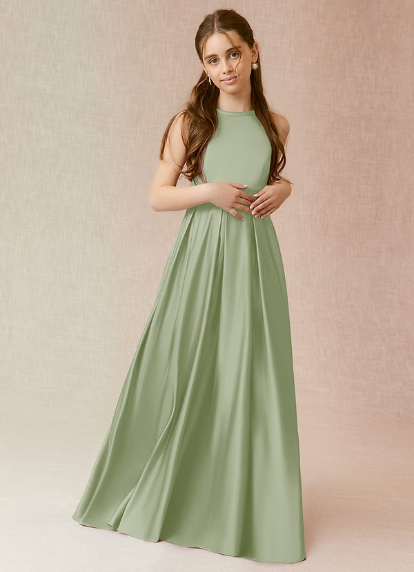 Flutter Sleeve Junior Bridesmaid Dresses Dusty Sage