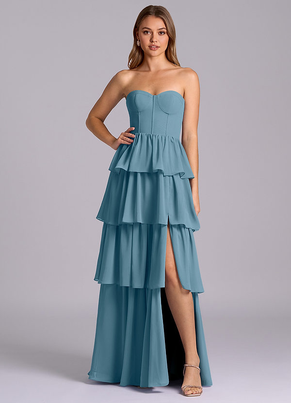 Azazie Faye Bridesmaid Dresses Bermuda A-Line Sweetheart Neckline Chiffon Dress image1