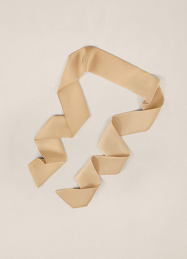 front Matching Color Stretch Satin Hair Scarf