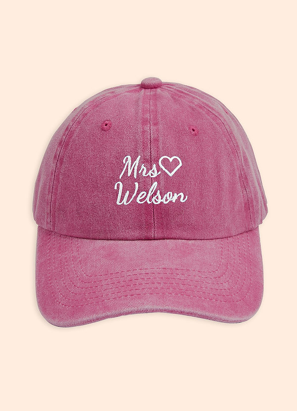 front Personalisierter bestickter Brauthut