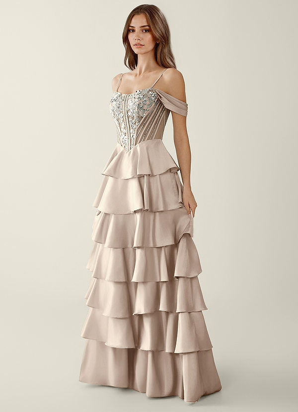 Calliope Champagne Sweetheart neckline Corset A-line Prom Dress image1