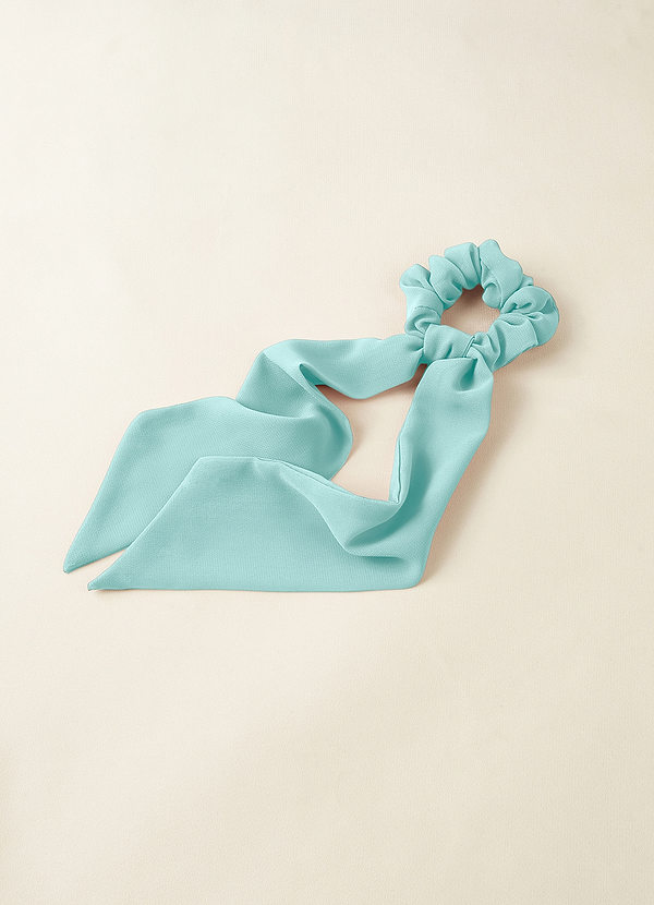 front Matching Color Chiffon Hair Scarf Scrunchie