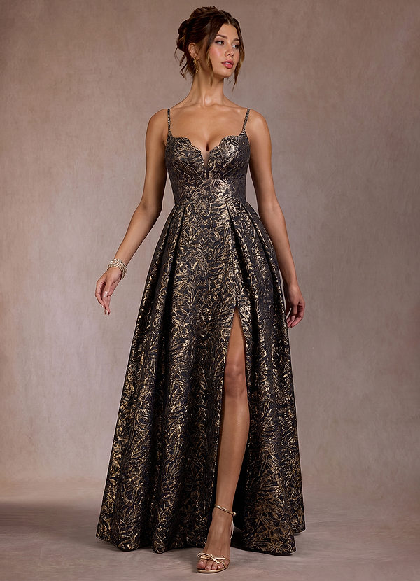 Kleid Verity Ebenholz Gold image1