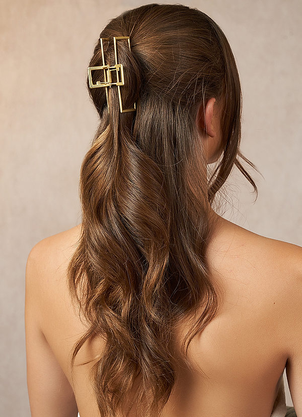 front Klassieke gouden haarclip