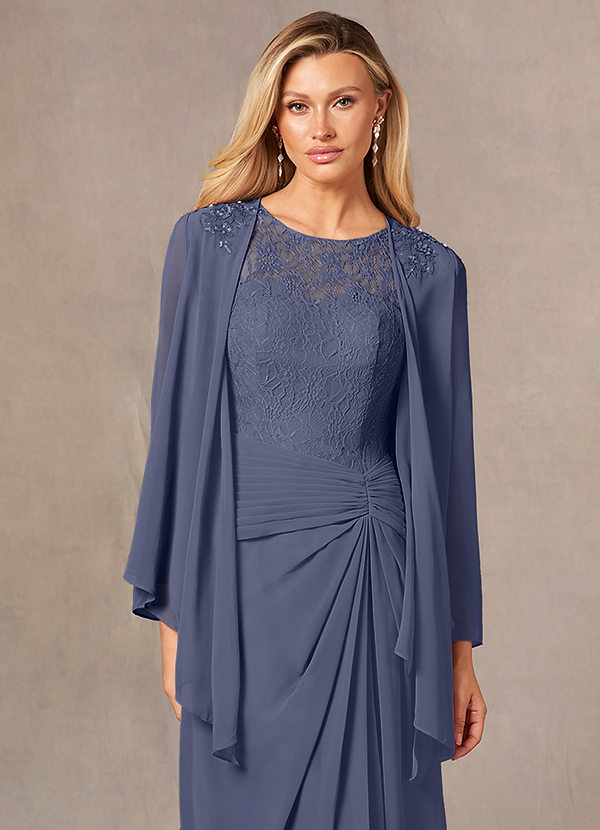 front Azazie Matching Color Moxie Chiffon Wrap