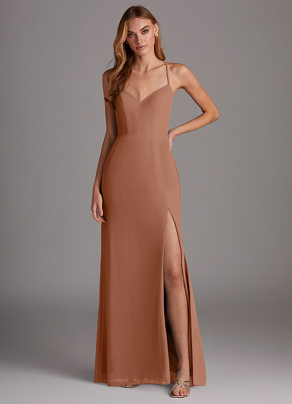 Manila Sheath V-Neck Chiffon Dress