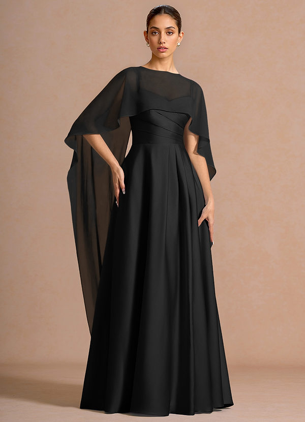 Maxi jurk Nancy Zwart front