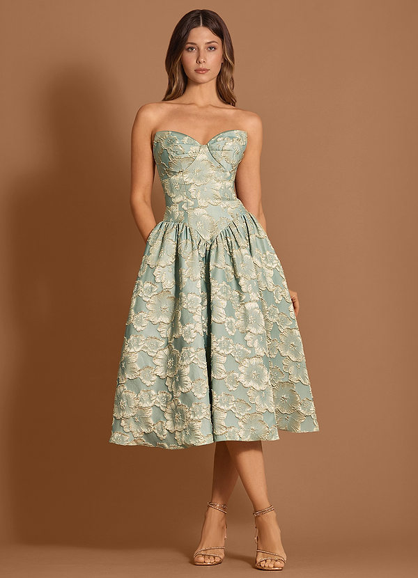 Midi jurk Claire Blauw image1