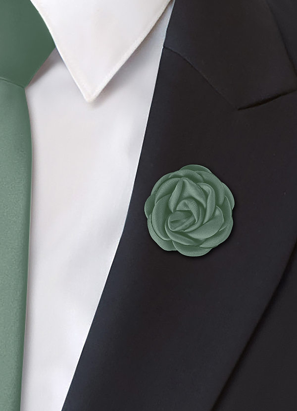 front Matte Satin Floral Lapel Flower