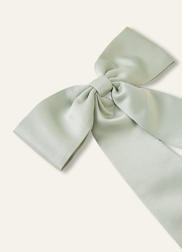 front Pince à cheveux nœud en satin assortie