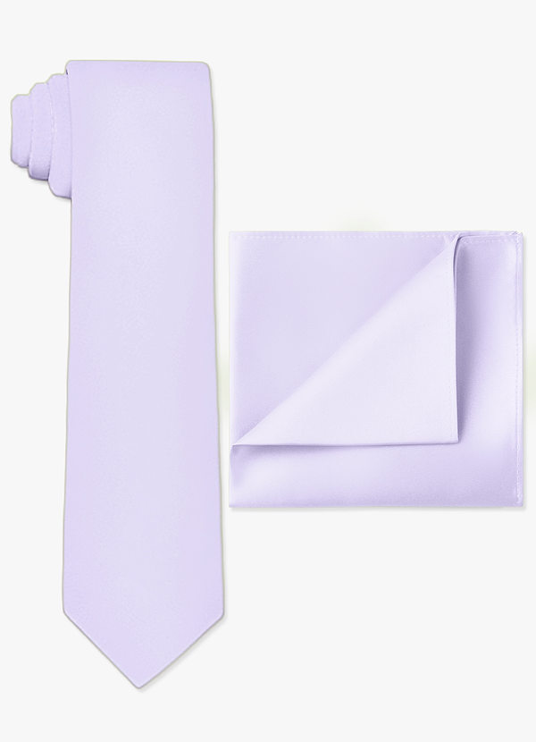 front Matte Satin Wide Tie and Pocket Square Set