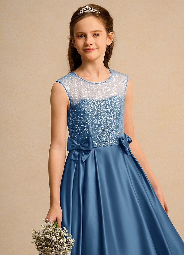 Azazie Candy Girl Klänningar för brudeflicka Klä Balklänning i Matt satäng Rosett image1