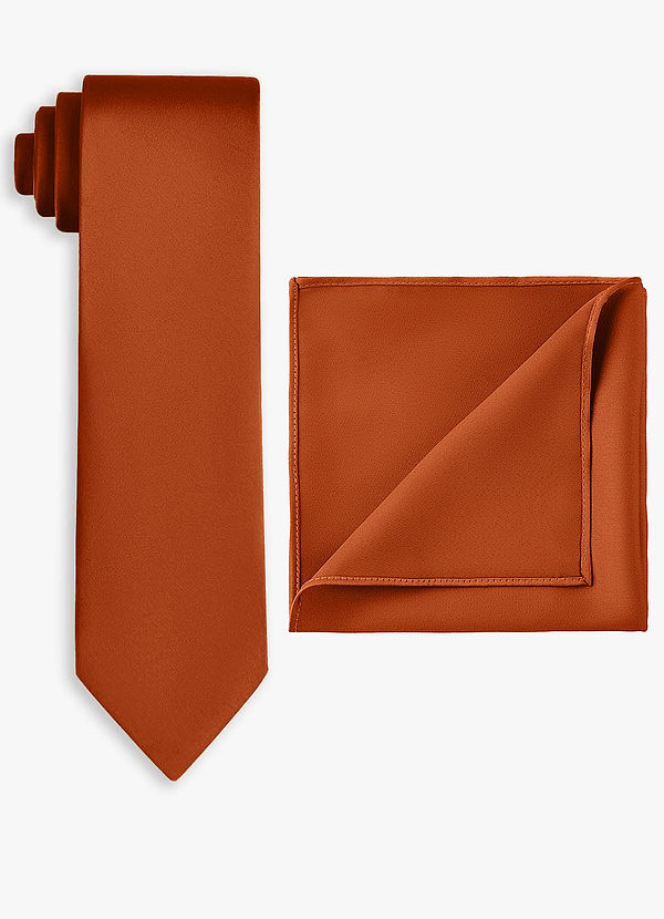 front Stretch Satin Wide Tie and Pocket Square Set