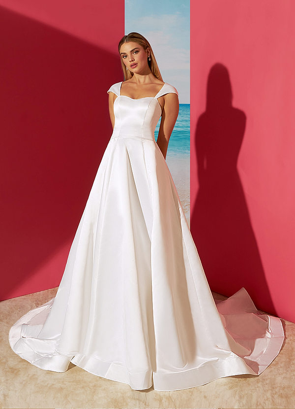 front Azazie Luxia Wedding Dress