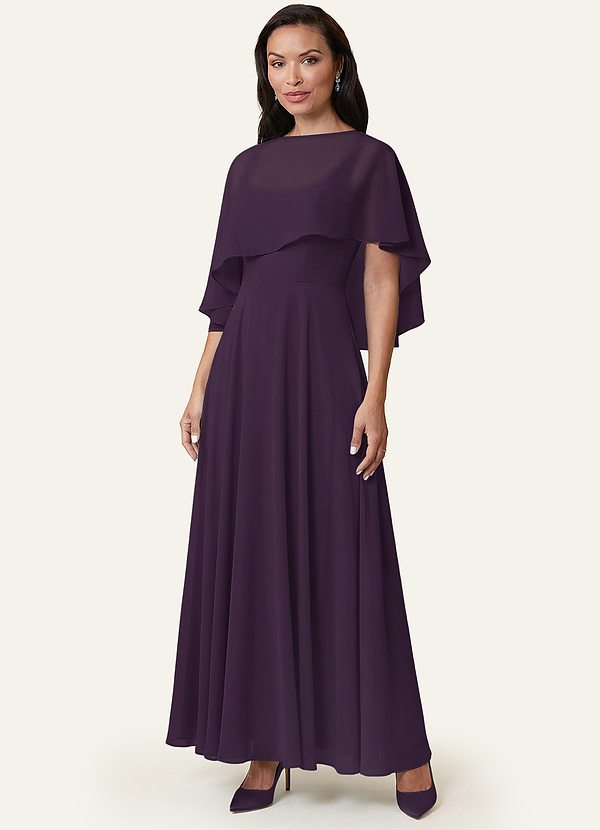 front Azazie Dopasowany kolor Wren Chiffon Wrap