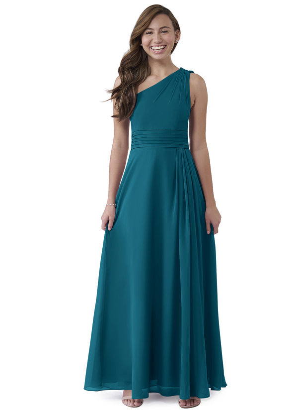 Ink Blue Azazie Cleo JBD Junior Bridesmaid Dresses | Azazie