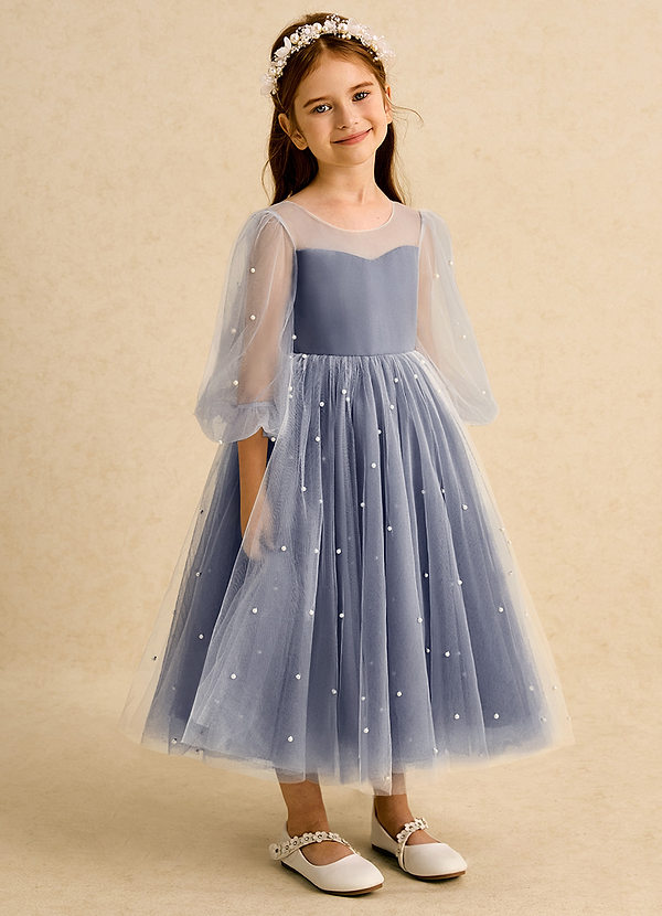 Azazie Trudy Klänningar för brudeflicka Klä Balklänning i Tyll Älskling Halsringning image1