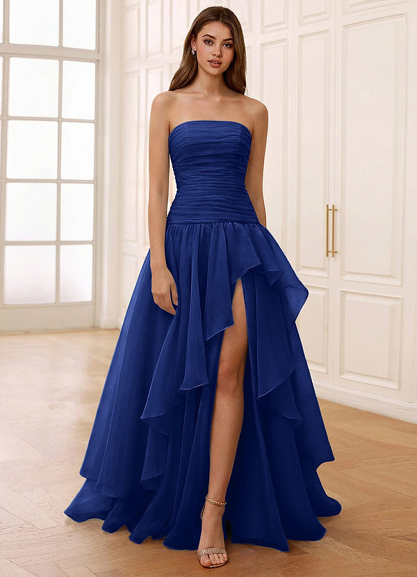 Ocavivien Royal Blue Tulle Prom Dress image1