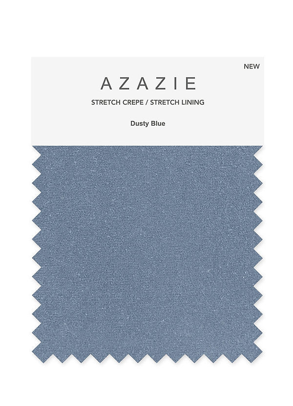 front Azazie Dusty Blue Stretch Crepe Swatches