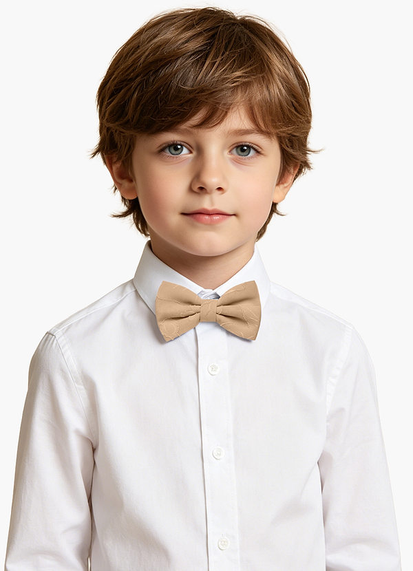 front Boy's Floral Burnout Adjustable Bow Tie