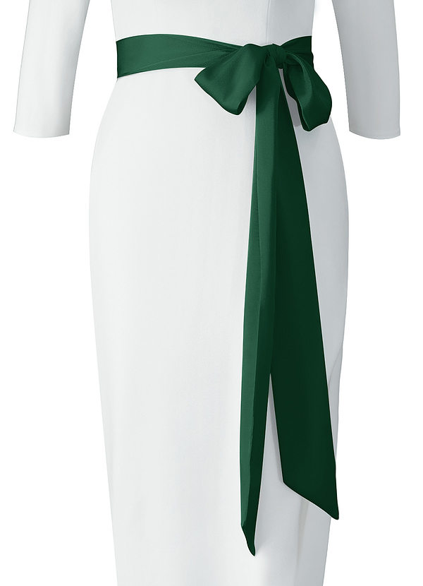 front Azazie Matching Color Stretch Satin Sash