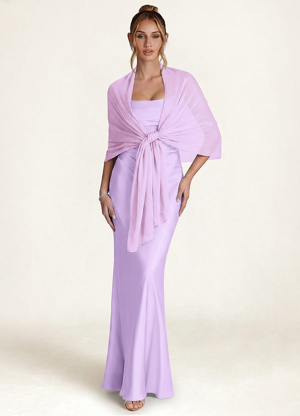 front Azazie Chiffon Sparkly Cover Up Scarf