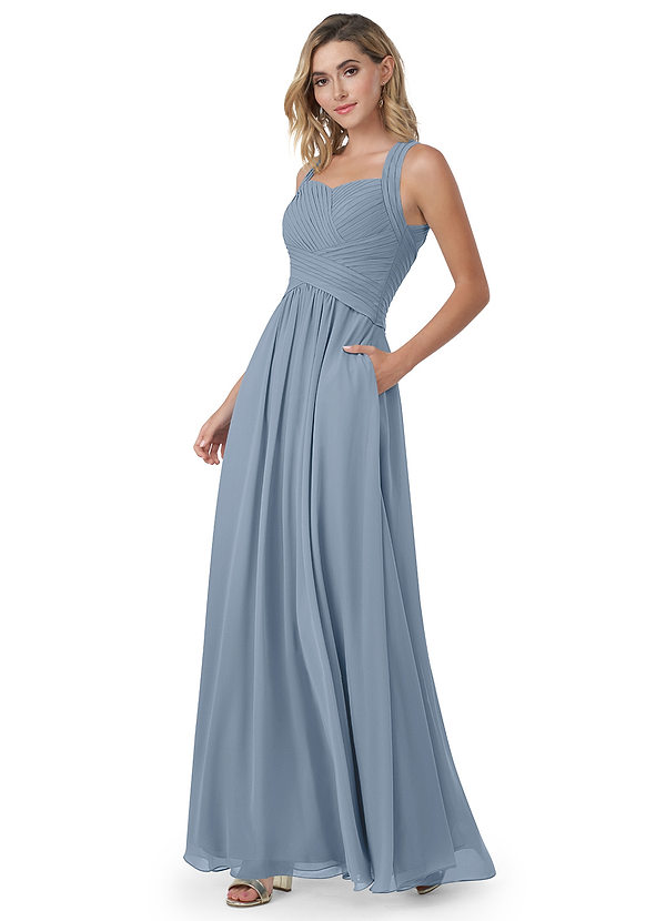 azazie dusty blue bridesmaid dresses