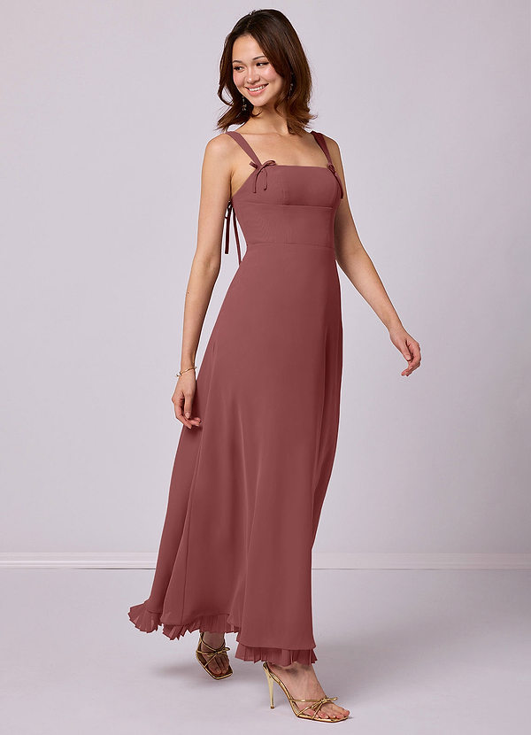 Barbie ♥ Azazie Bridesmaid Dresses Amethyst A-Line Pleated Chiffon Dress image1