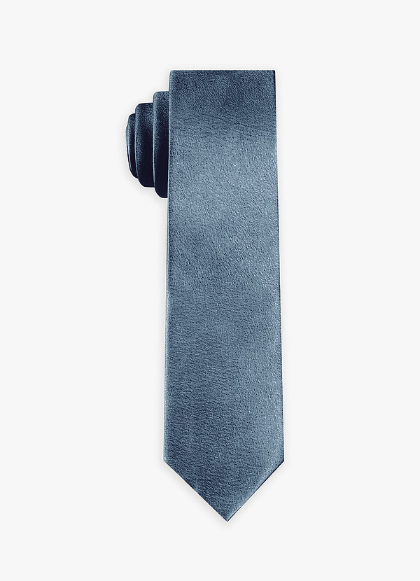 front Metallic Satin Wide Tie