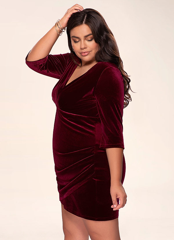 burgundy bodycon