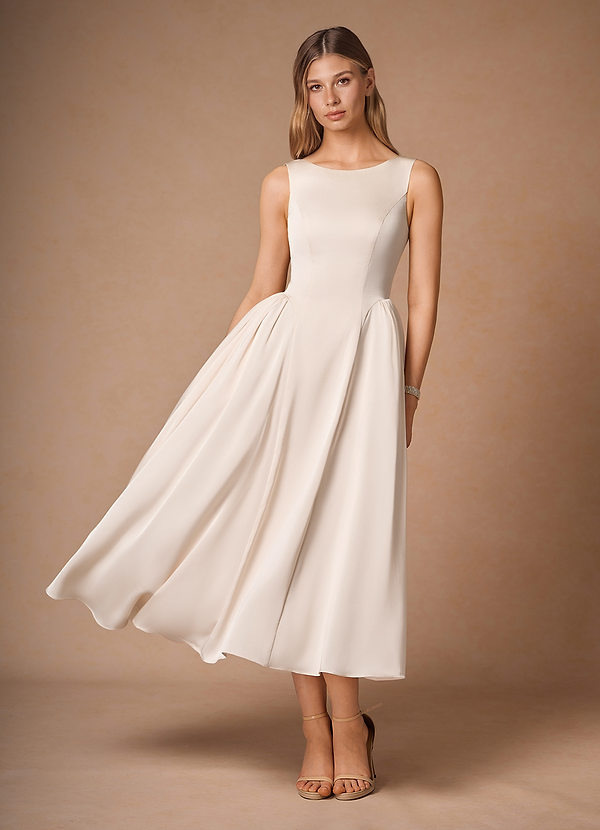 Casey Cream Midi Dress image1