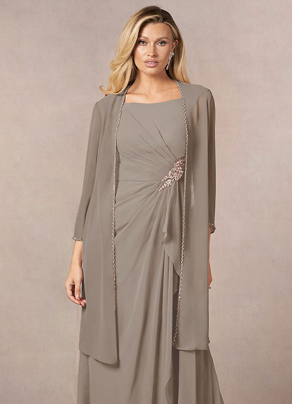 front Azazie Florida chiffon omslagdoek