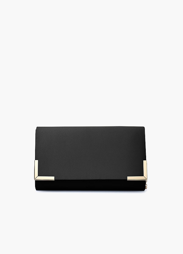 front Matchende farve mat satin kuvert clutch