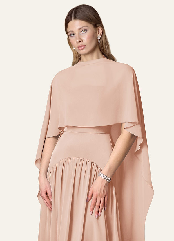 front Azazie Matching Color Chiffon Multiway Cape
