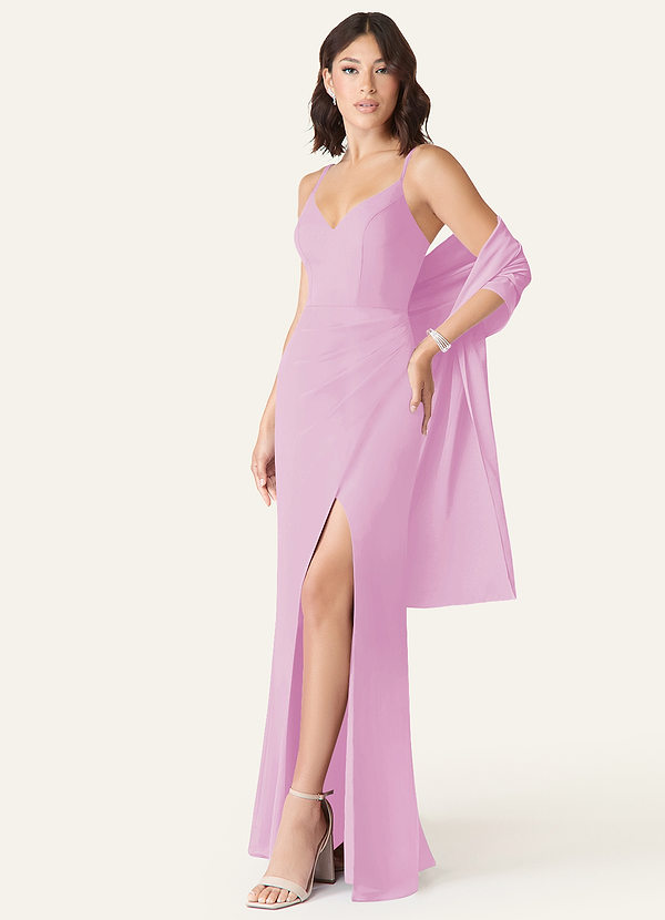 front Azazie Matching Color Chiffon Shawl