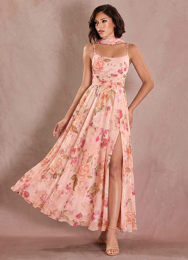 Silvana Abstract Bouquet Floral Maxi Dress image1