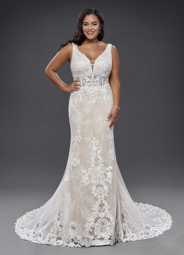 front Azazie Ophelia Wedding Dress