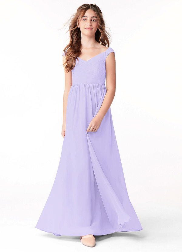 Elegantes Vestidos Sin Mangas Para Damas De Honor Junior Lila main image 0