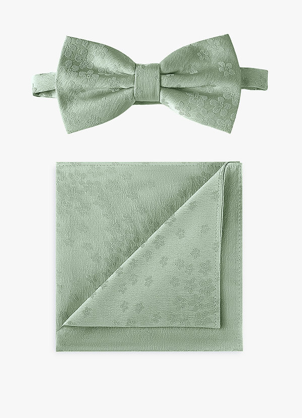 front Ensemble nœud papillon et pochette de costume en jacquard