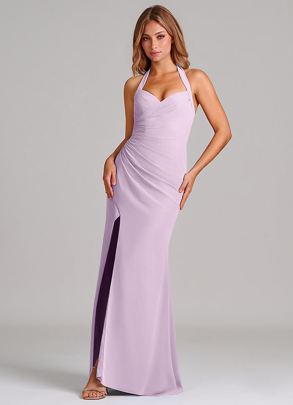 Azazie Emeria Bridesmaid Dresses Frosted Lilac Mermaid Sweetheart Neckline Chiffon Dress image1