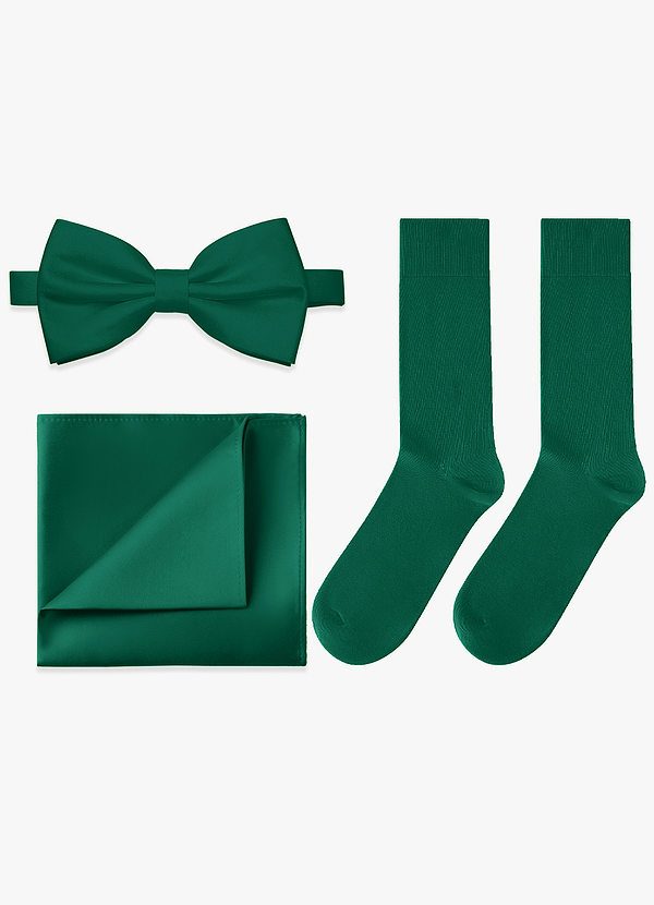 front Passendes Set aus Fliege, Einstecktuch und Socken