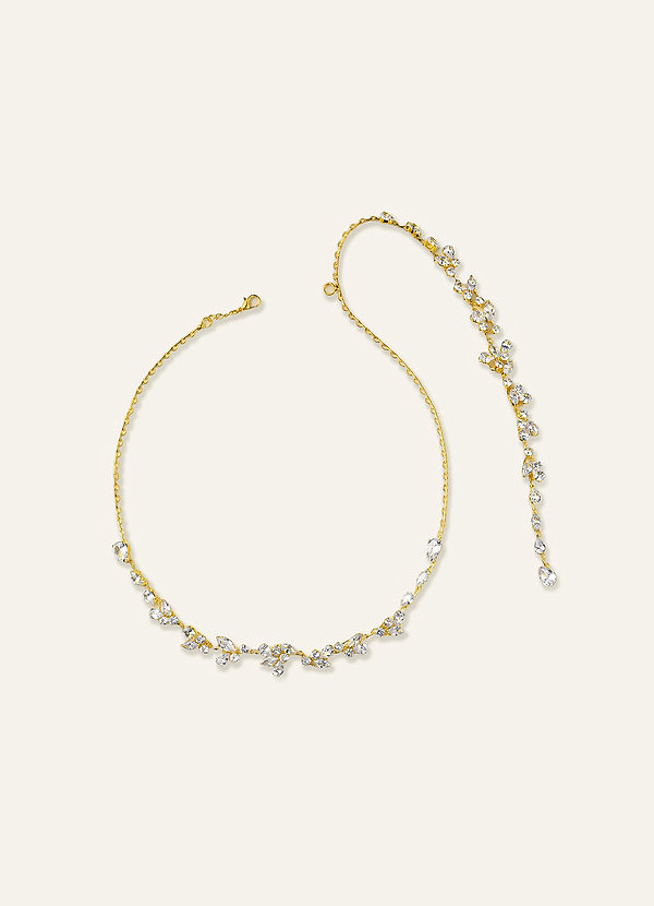 front Crystal Clusters Back Necklace